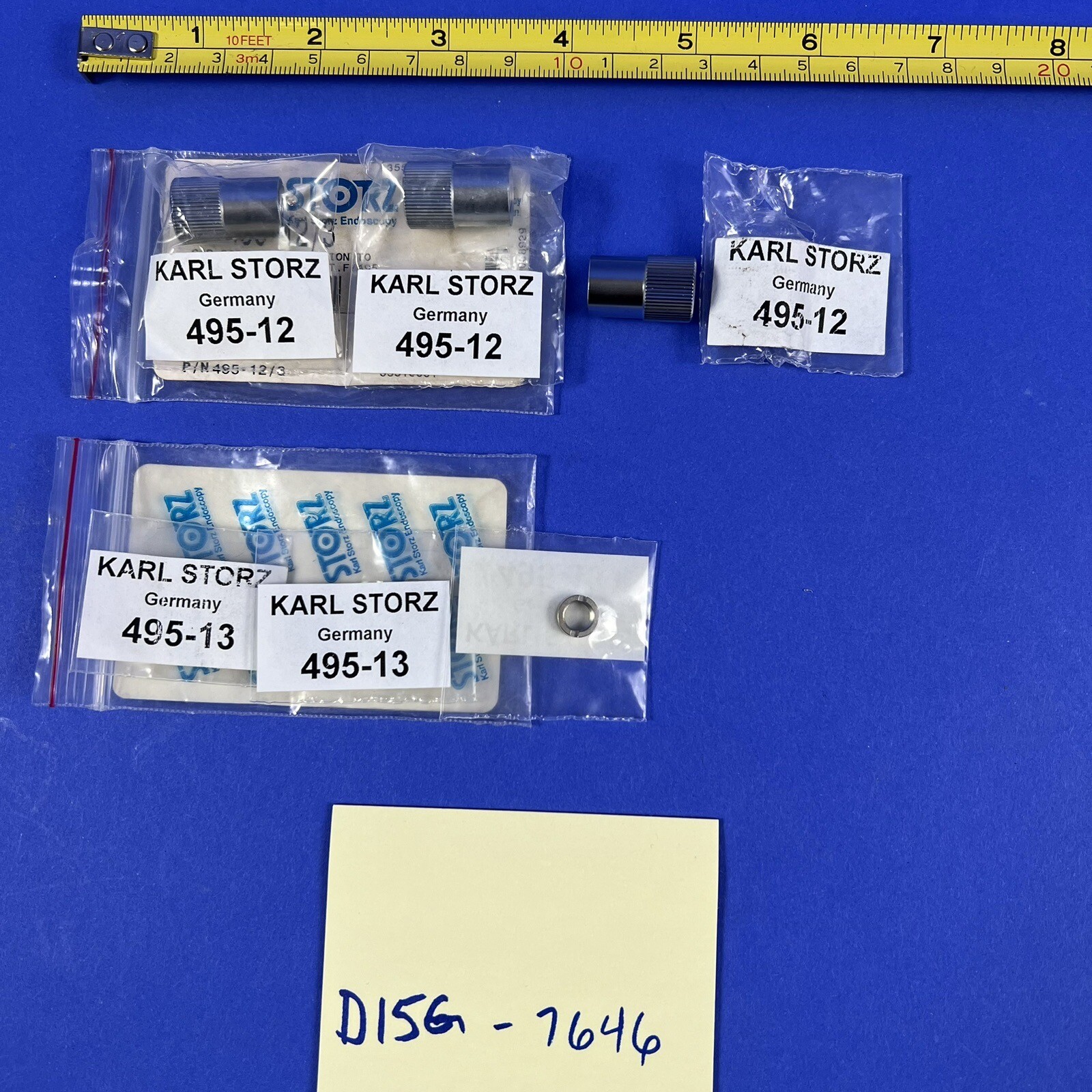 Karl Storz Endoscopy 495-12 Screw Cap qty. 3 & 495-13 Slot Nut qty. 3 New
