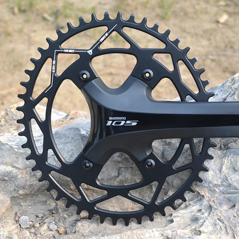 4 claw 110BCD Crankset OVAL Hollow Road Bike Parts Narrow Wide Chainrings