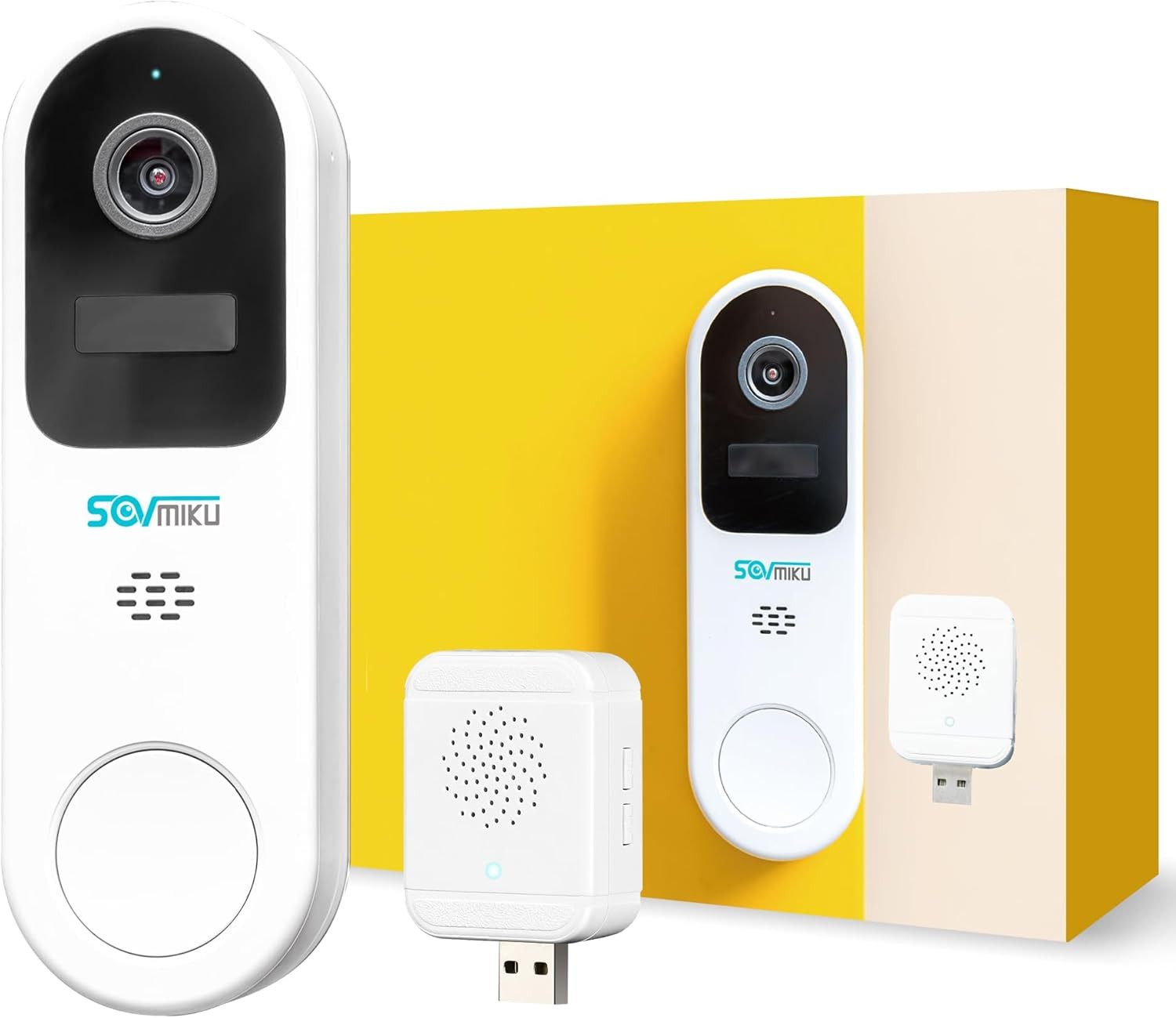 Vicohome DB3 2K Smart Video Doorbell with Chime, Home Security Battery Camera Wi