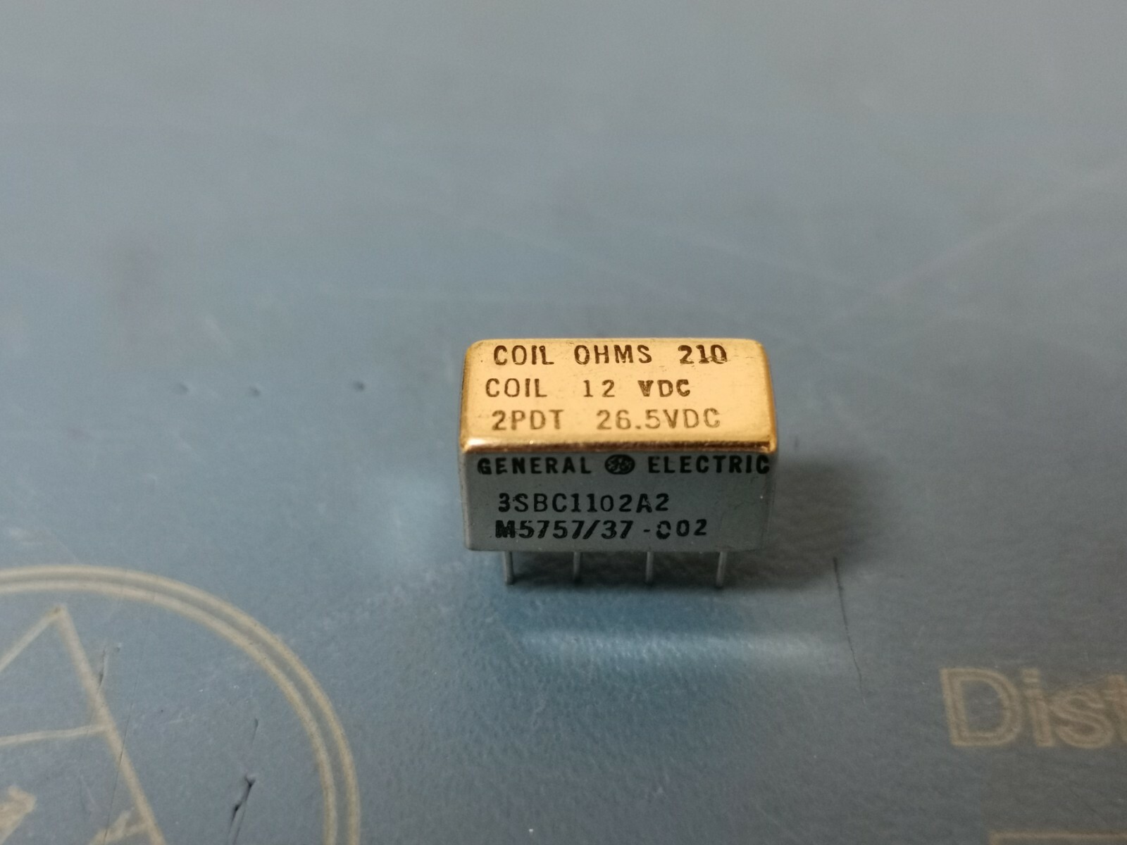 GENERAL ELECTRIC M5757/37-002 RELAY 2PDT 12VDC COIL 210 Ohms NEW