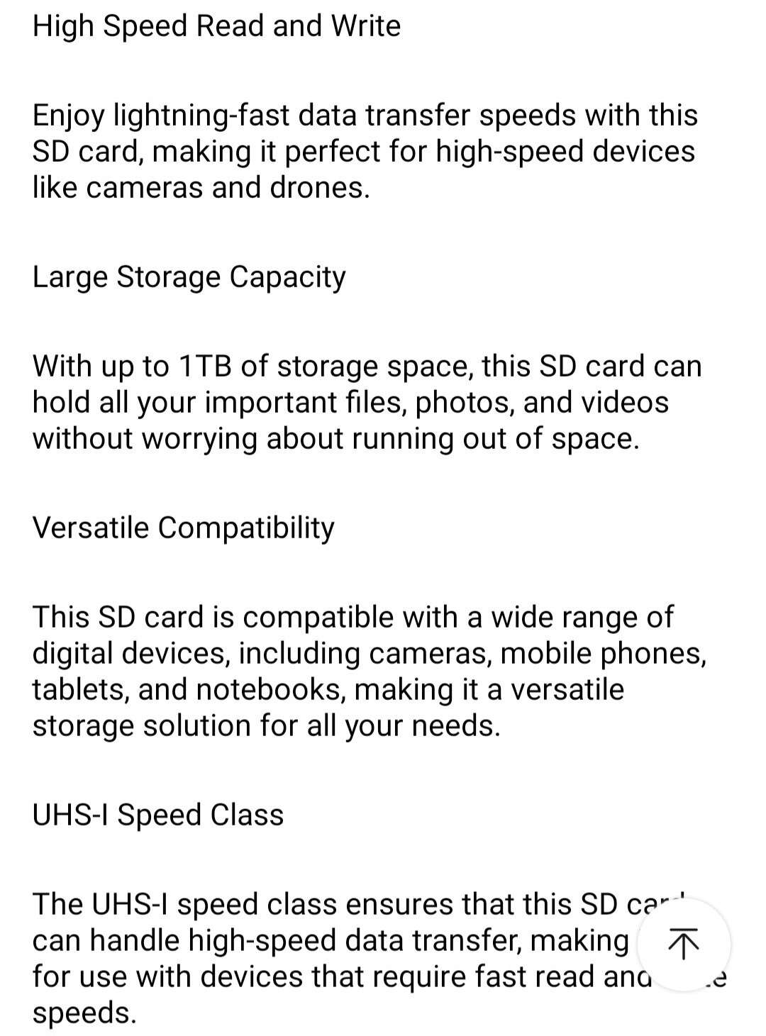 Micro SD Memory Card 128G Ultra Performance