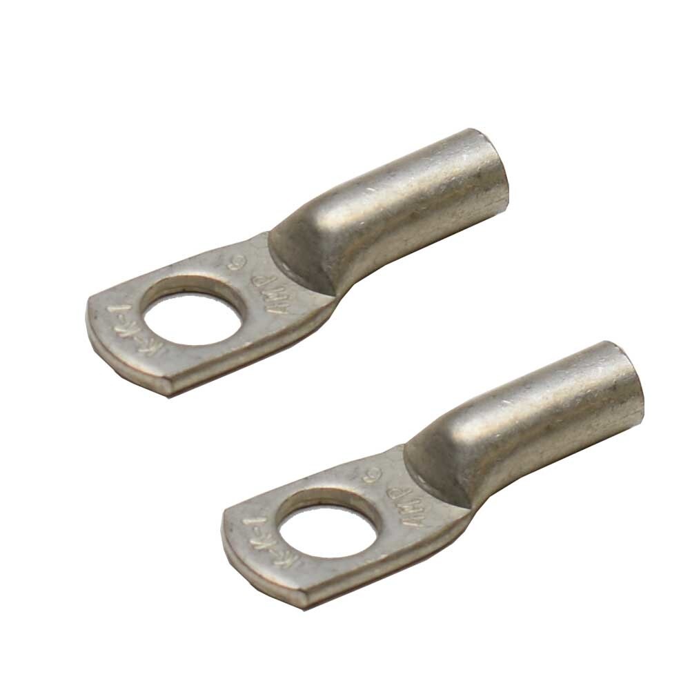 Boat Marine Wire Cable Battery Ring Terminals | 3/8 Inch 6 AWG (Pair)