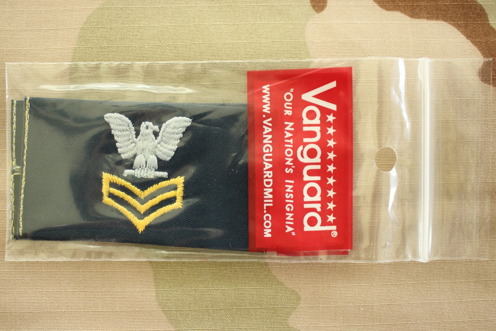 USN NAVY PO1 PETTY *OFFICER 1ST CL E-6 RANK EMBROIDERED COVERALL INSIGNIA TAPE G