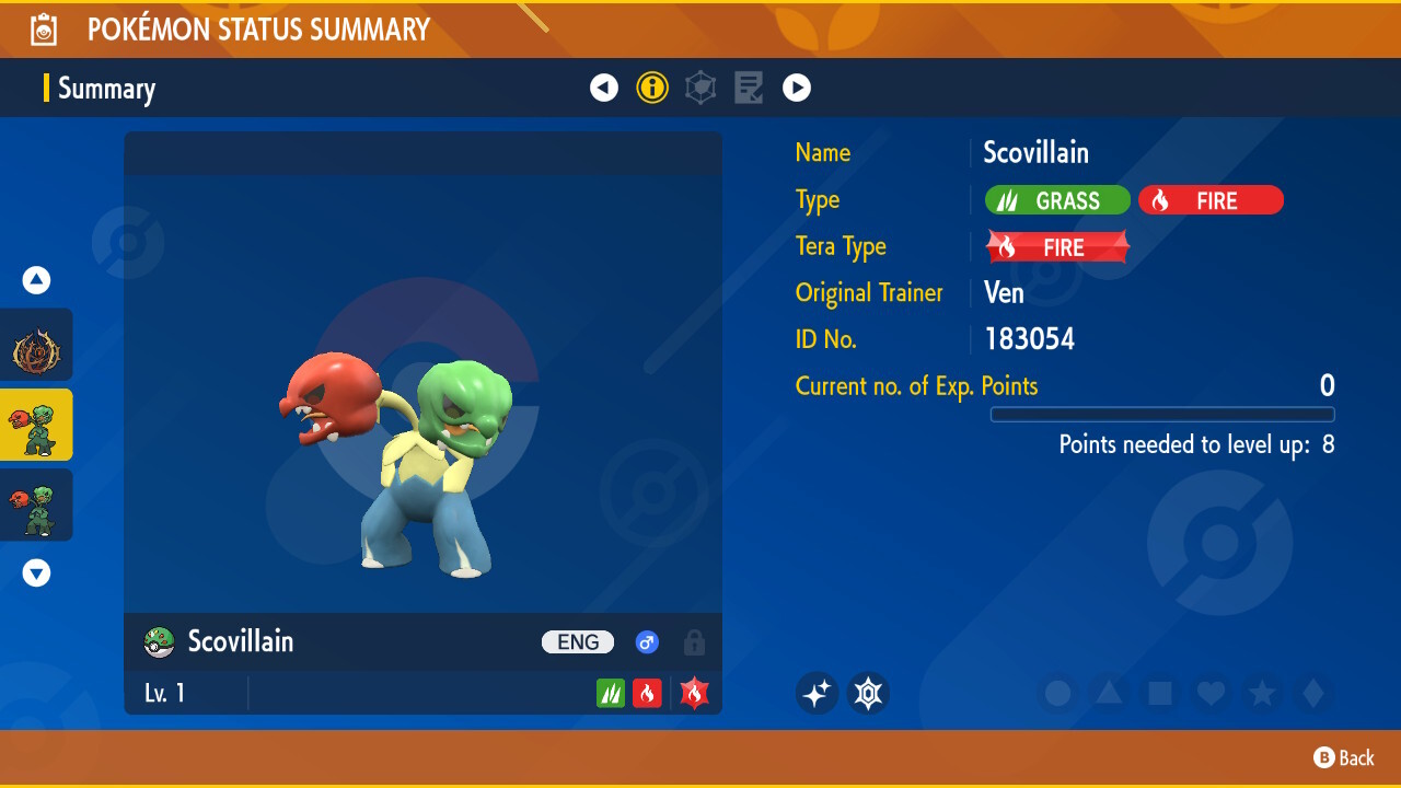 🍊Shiny/Non-shiny Capsakid/Scovillain 6IV🍇Pokémon Scarlet/Violet (💯Legal)
