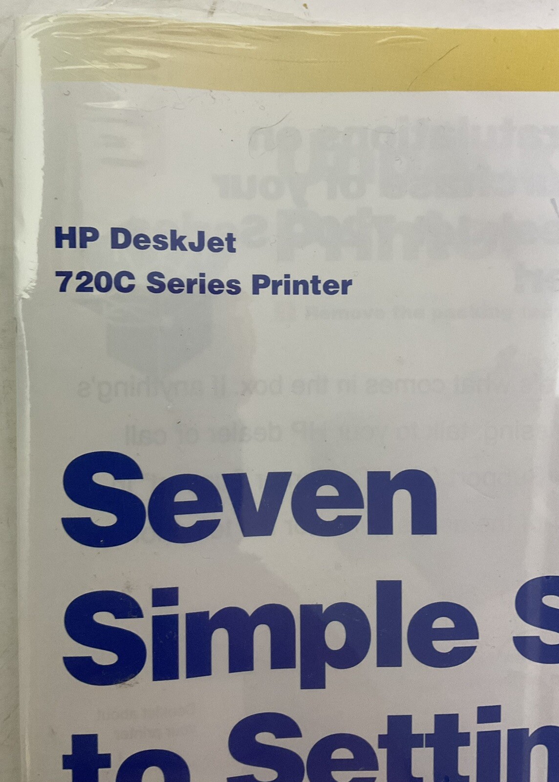 HP DeskJet 720C Series Printer Manual Sealed No Disk PreownedBookCom