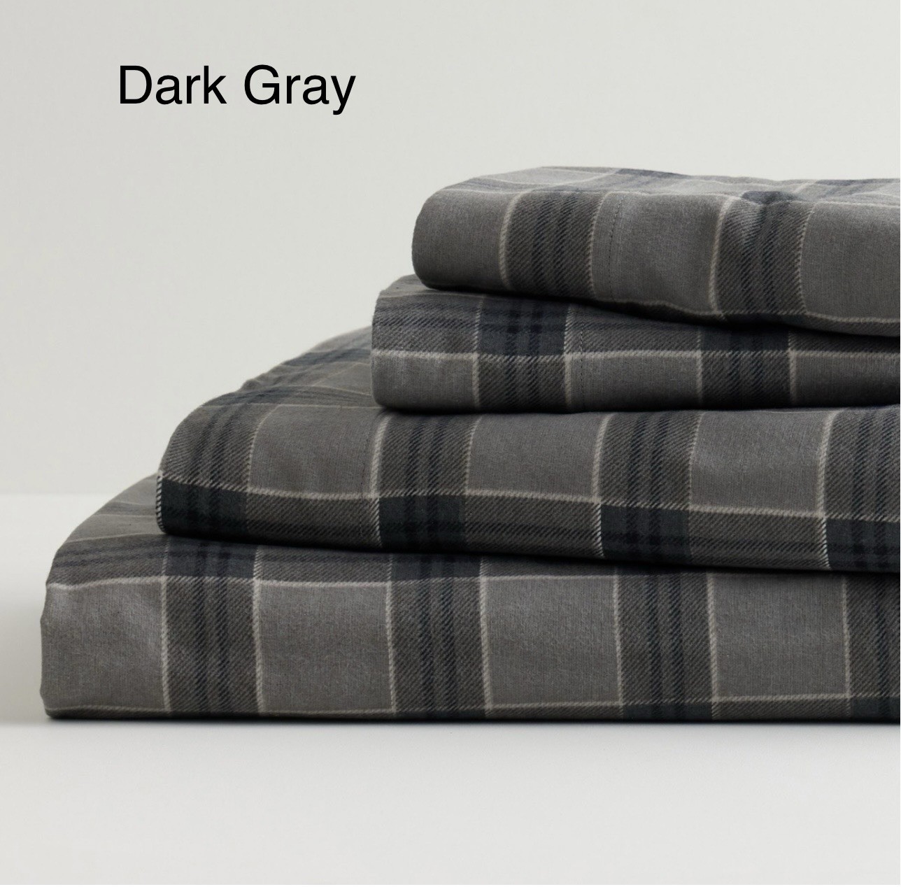 Cuddl Duds Heavyweight Flannel Sheet Set, Plaid 4pc, Sz Q or K, Brand New
