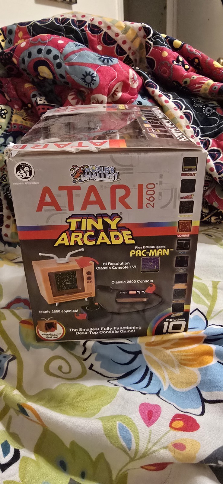Atari Tiny Arcade Fully Functioning Desktop Console Game, 10 Games Included NEW
