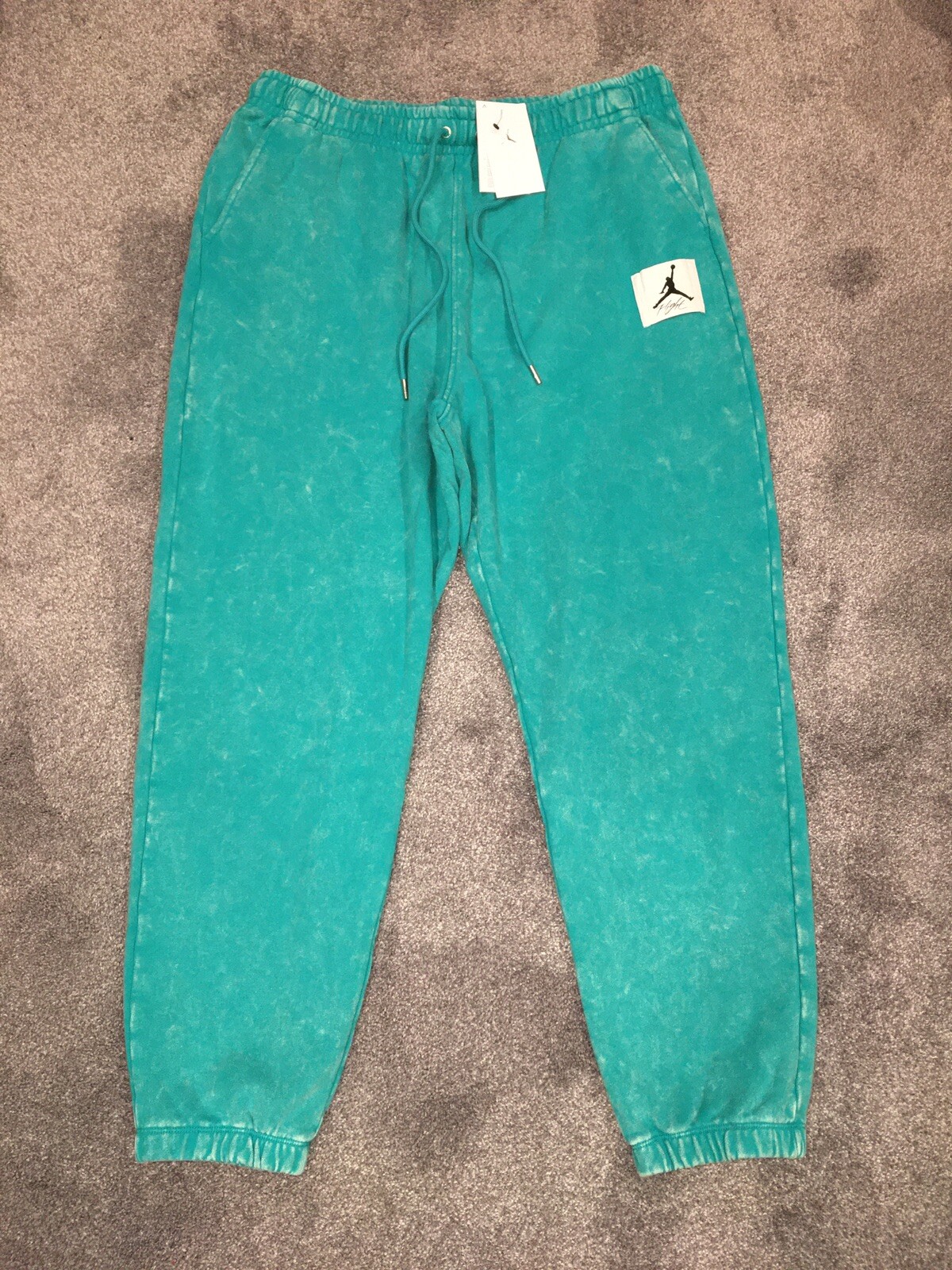 Nike Air Jordan Essential Fleece Pants Joggers Acid Wash Emerald Green 2XL XXL