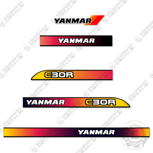 Fits Yanmar C30R Decal Kit Replacements Crawler Carrier - 3M Vinyl! (Style 2)