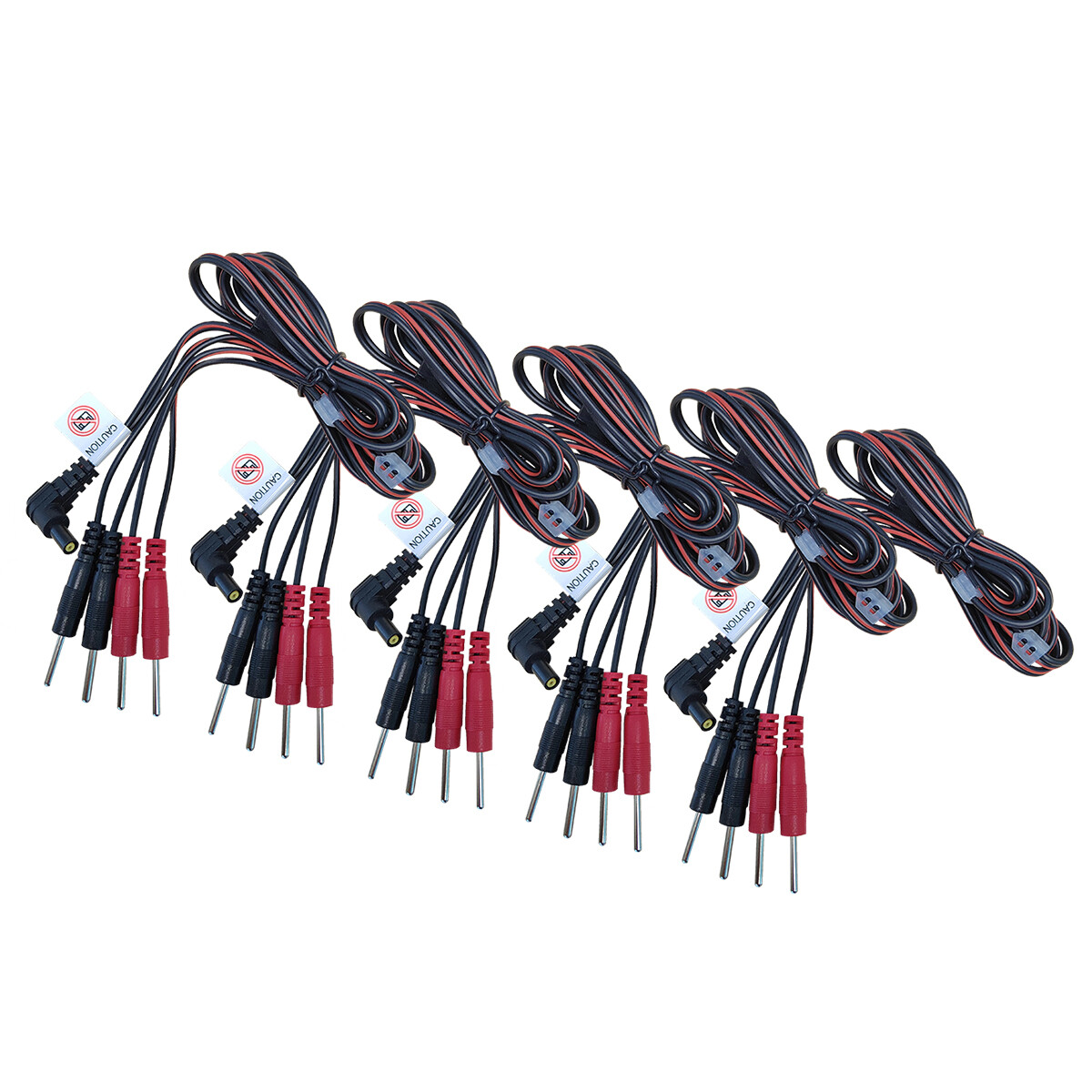 12 pcs 4 in 1 Cables 2mm Pin 2.35mm DC Jack Head Lead Wire For Tens Massager