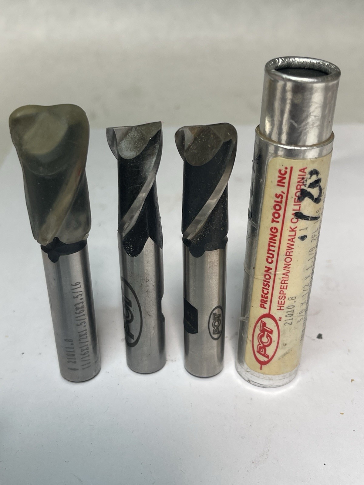 5/8,9/16 &11/16 Dia. 2 FLUTE HSS R&SQ END MILLS 1.25”LOC,3”OAL Qty.3 New(26JN145