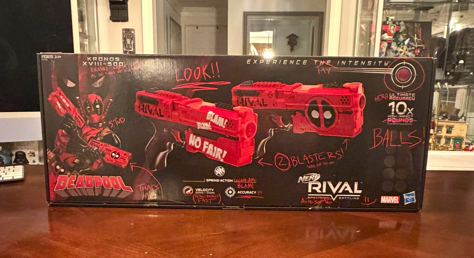 NERF Rival Deadpool Kronos XVIII-500 Blaster Set w/ 10 Balls Special Edition
