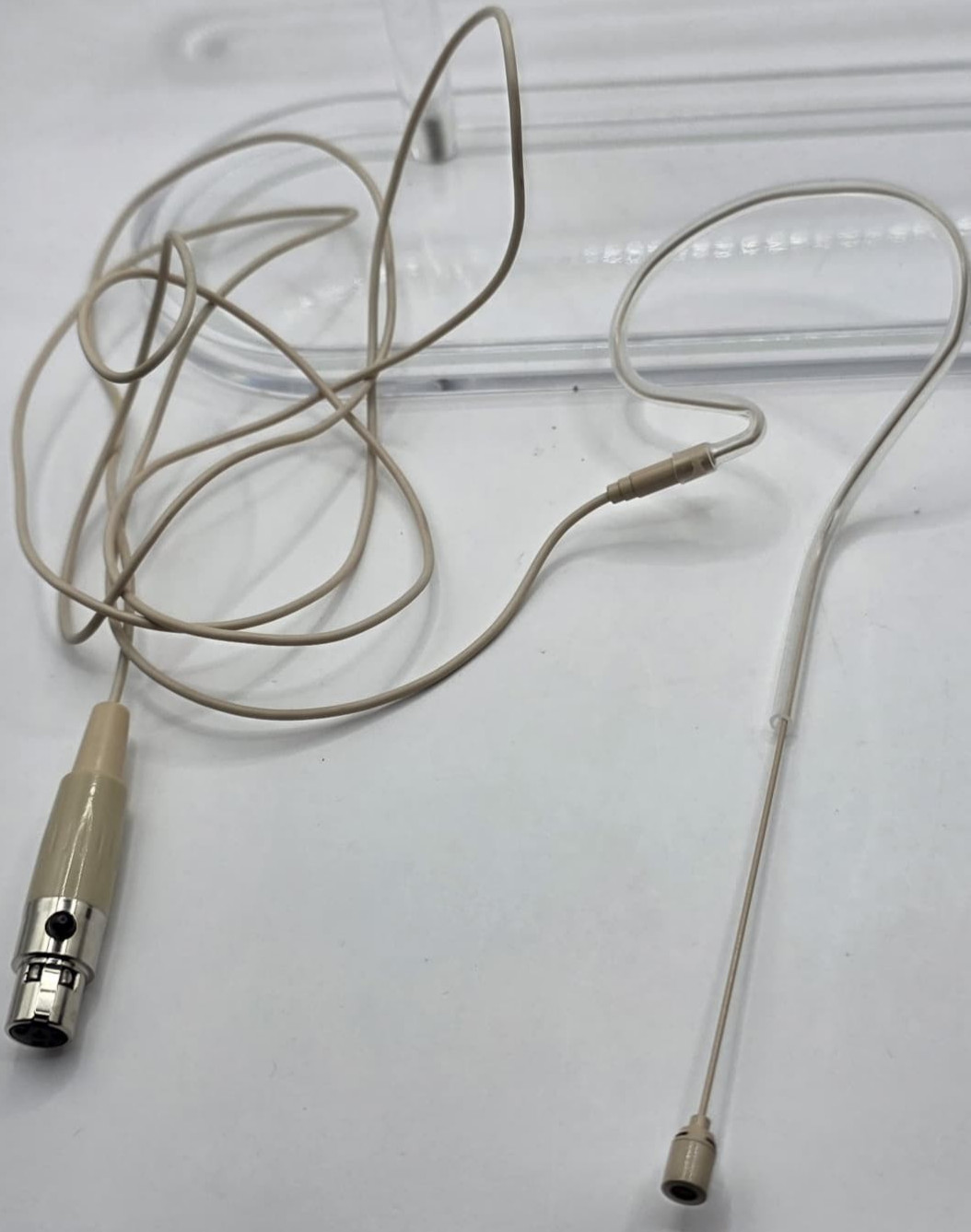 Beige Headset Lavalier Microphone XLR 3 Pin Wired Boom Mic Cable L5