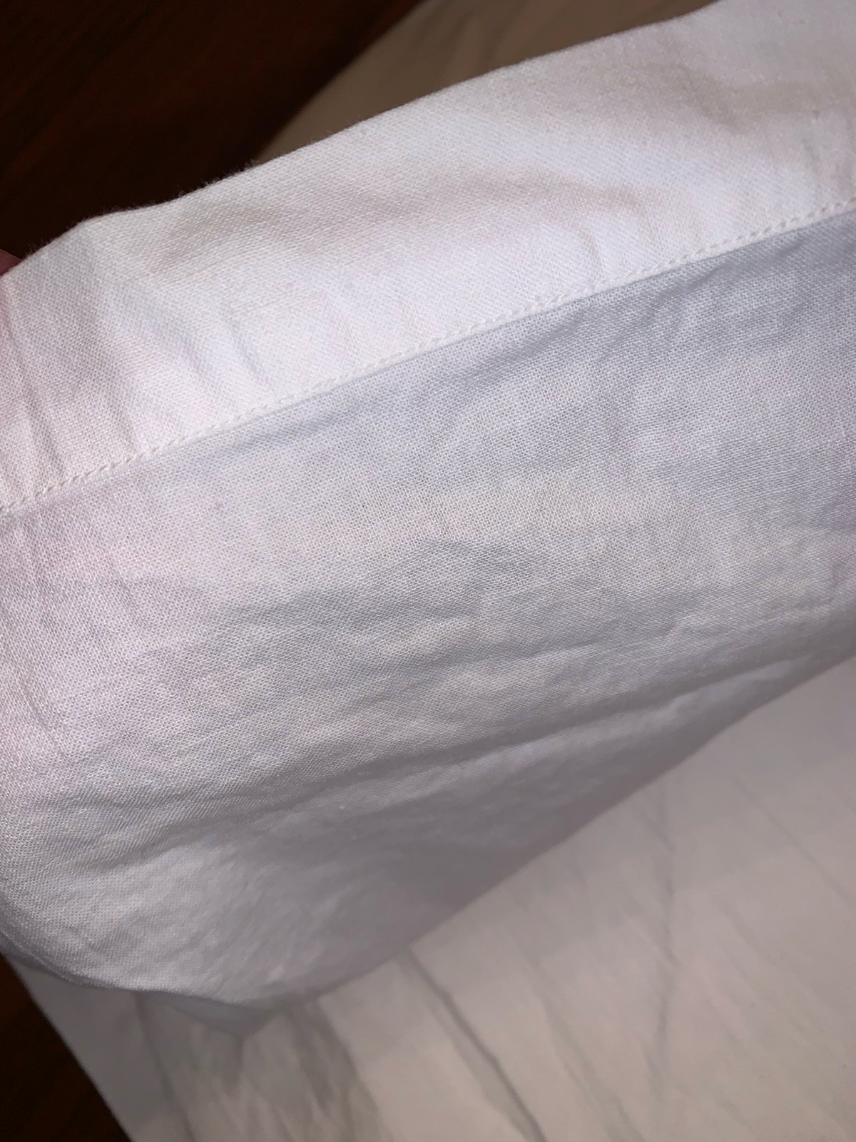 Vtg Lady Pepperell flat sheet double solid white 100% Heavy Cotton MCM 79 X 95
