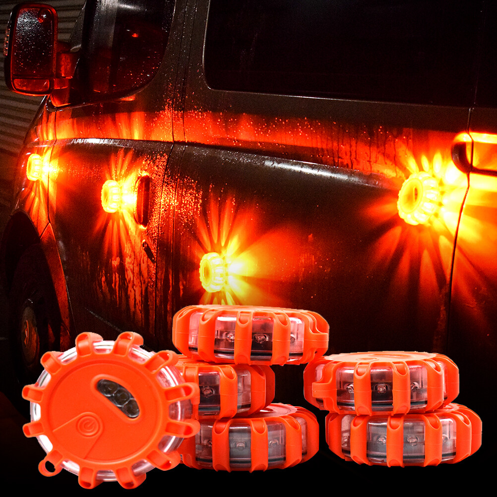 6x LED Strobe Lights Magnetic Emergency Flashing Warning Car Beacon Safety Lamp