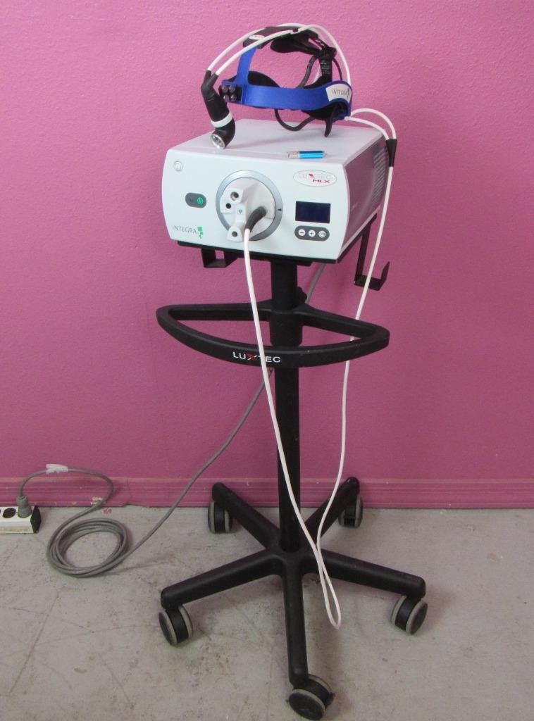 Integra Luxtec MLX 300W Surgical Headlight w/ Ultralite Pro Headlamp & Stand
