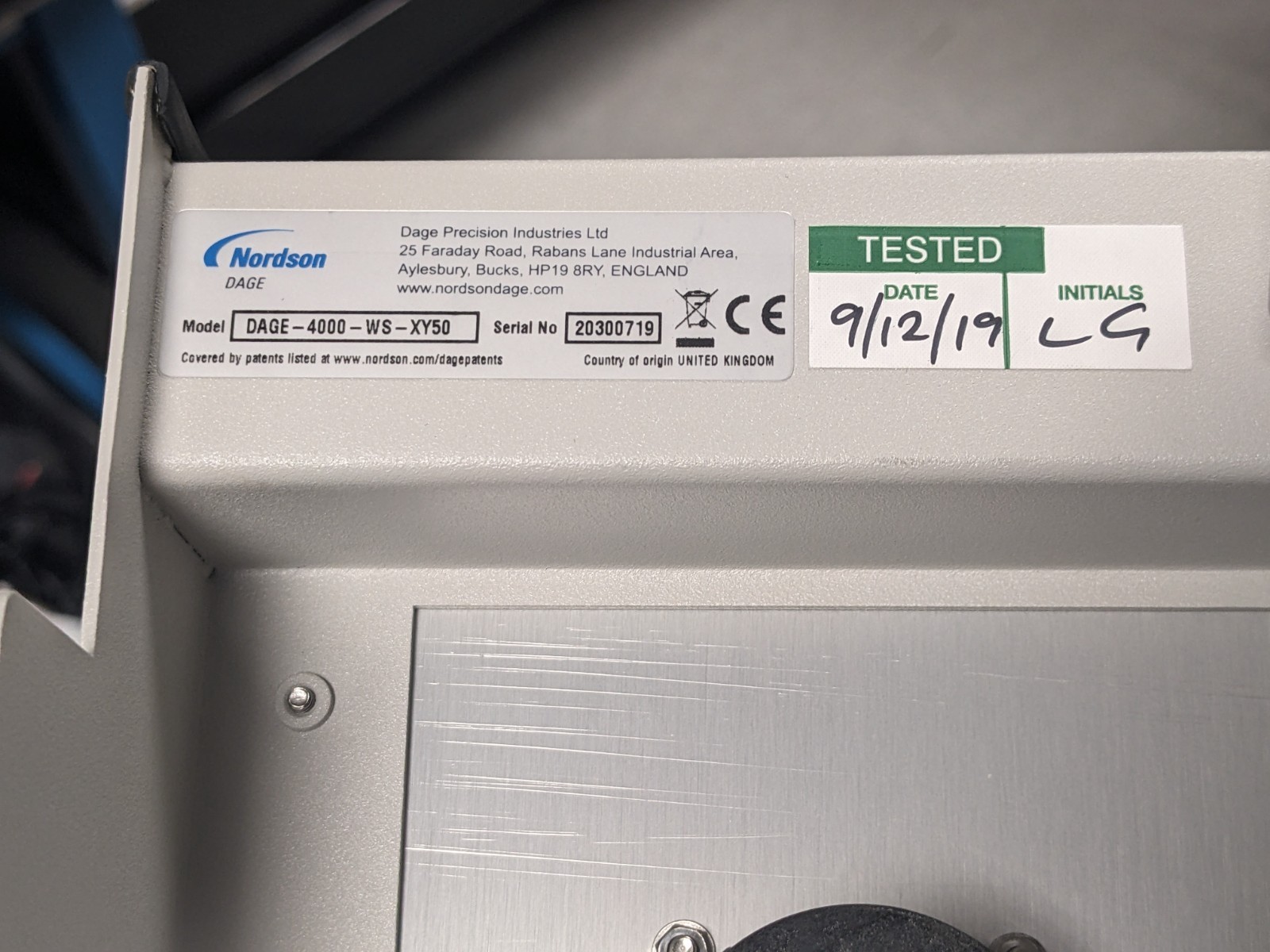 Nordson Dage 4000 Pull Tester