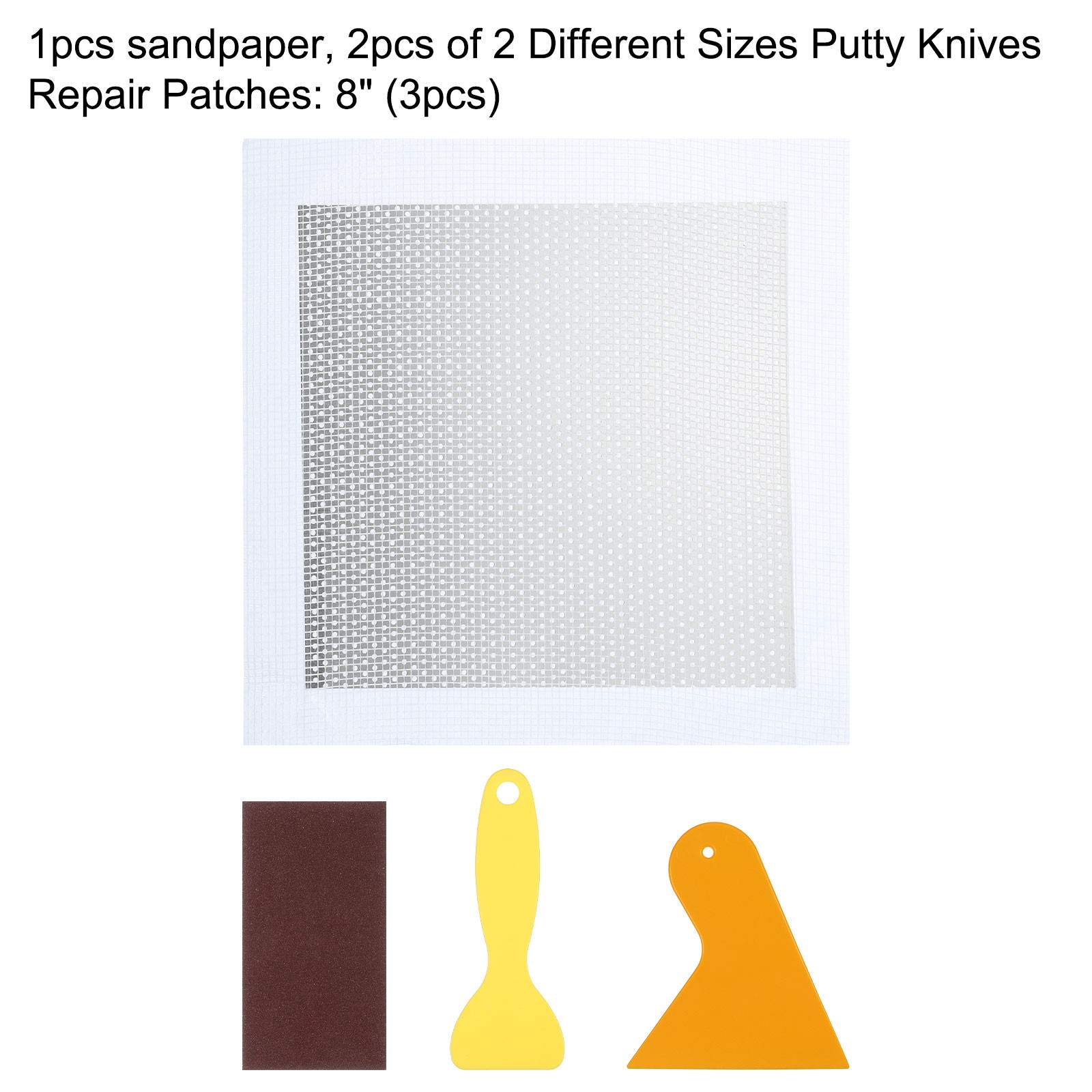 1 Set Drywall Repair 8" Aluminum Wall Fix Patch, Silver Tone