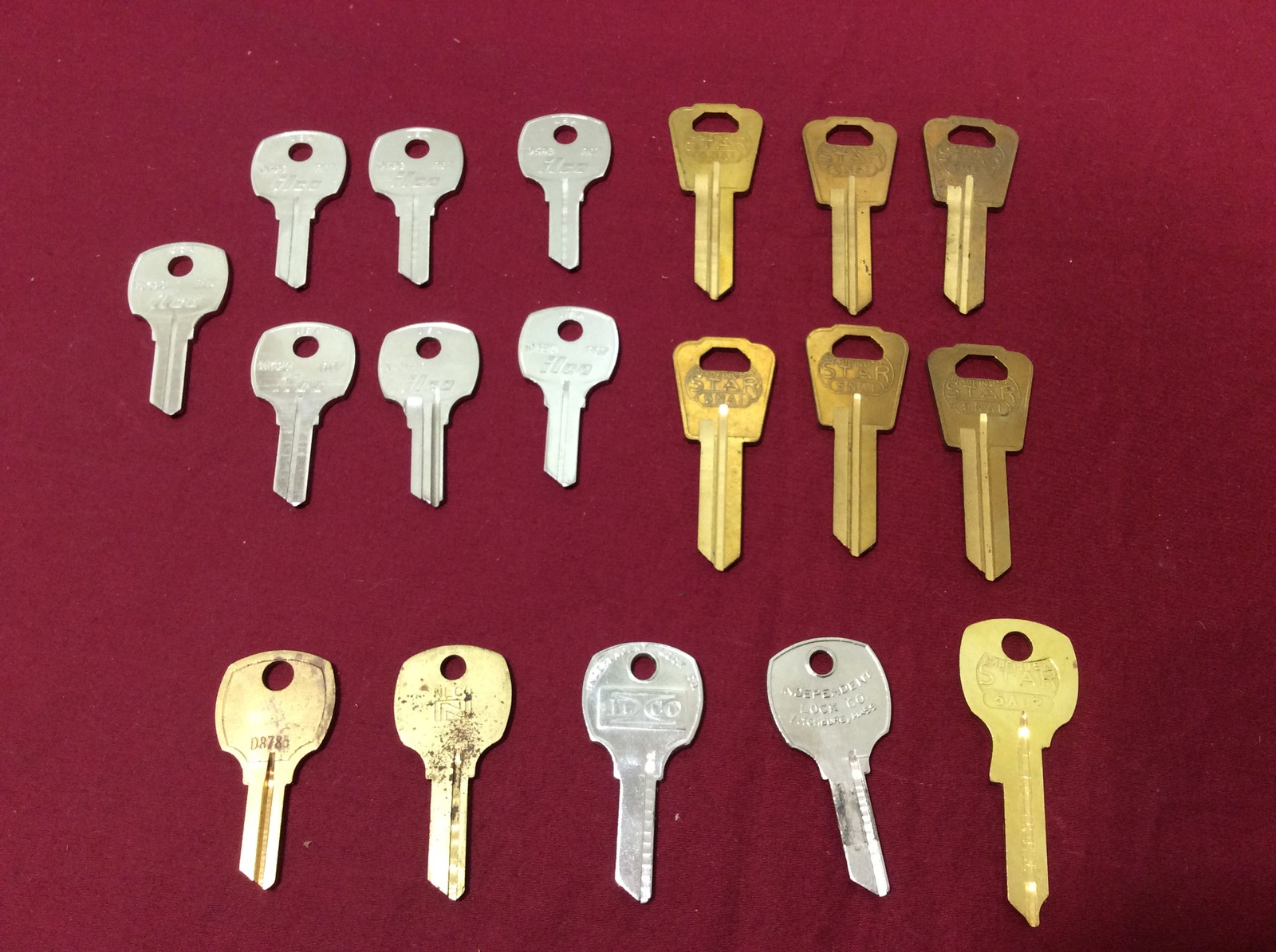 Assorted National Aftermarket Key Blanks, Set of 18 -Locksmith