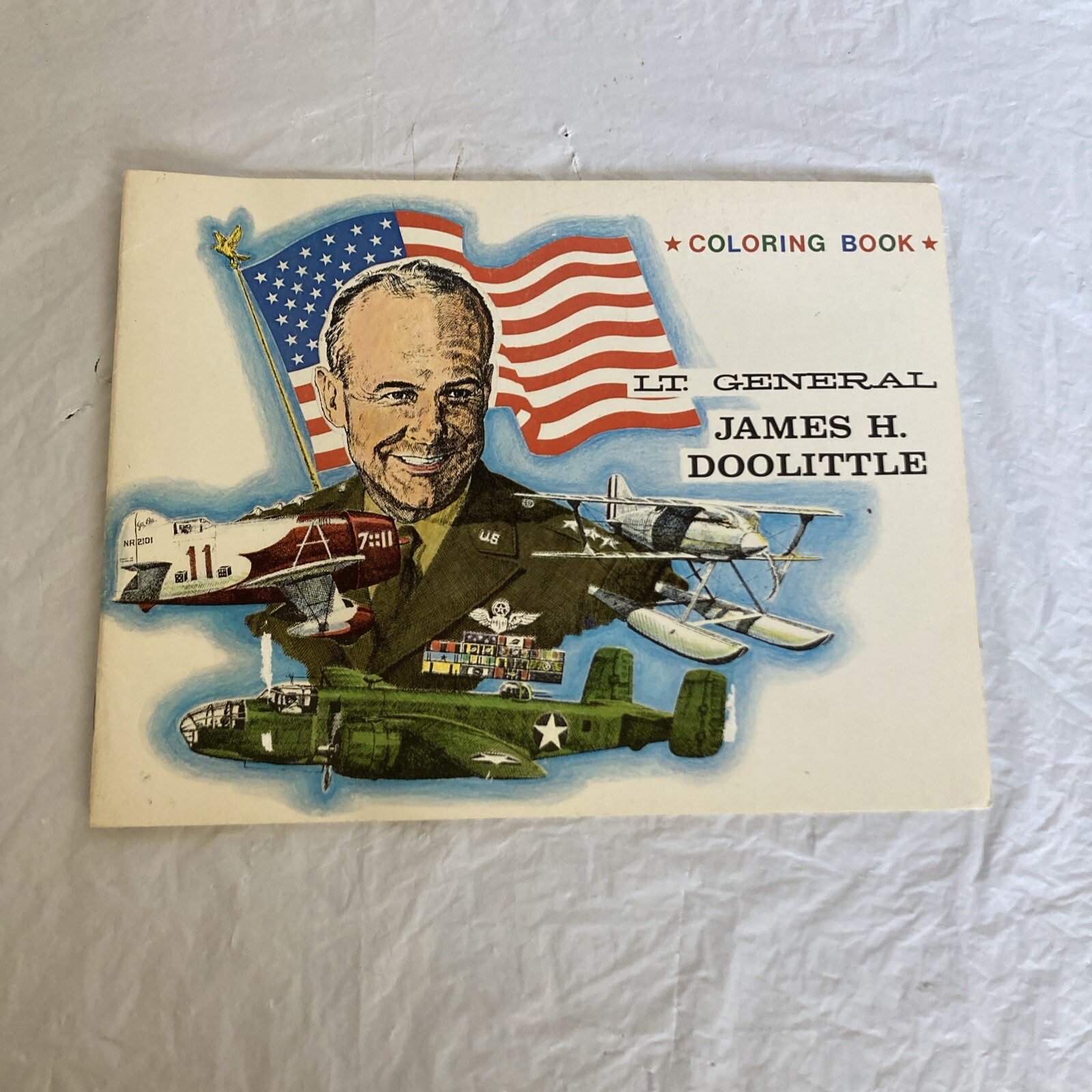 Lt. General James Doolittle 3 Star General Activity Color Book Soft Bound NOS