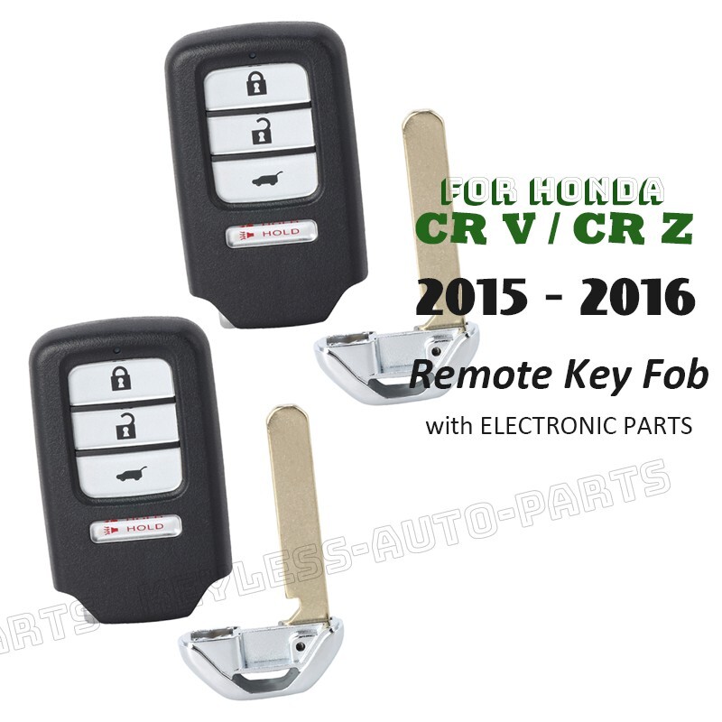 2x ACJ932HK1210A for Honda CR-V CR-Z 2015 2016 Smart Keyless Remote Car Key Fob