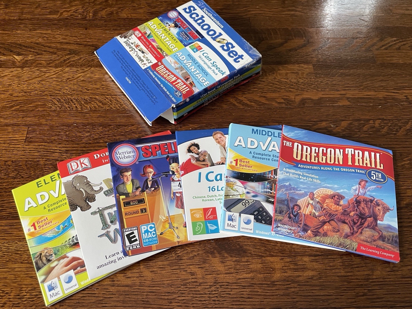 6 CD ROM Southwestern School Set Game Set Oregon Trail, DK, Spell-Jam, Classroom