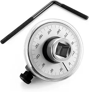 1/2 Inch Torque Wrench Angle Gauge Tool, 360° Adjustable 1/2" Drive Torque meter