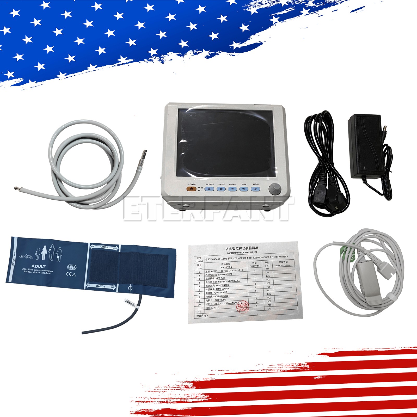 Dental 8"/15.6" Patient Monitor/Mobile Cart for Ultrasound Imaging Scanner US