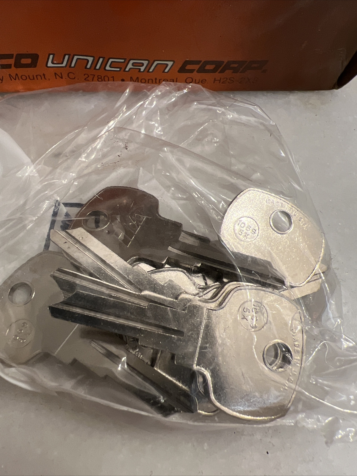 Lot Of 10 New Ilco 1069-5X Type Key Blanks for National Cabinet Rockford Uncut