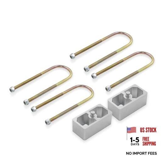 Universal Leaf Spring Lowering Block Kit, 2-1/2" Wide, 5" Long, Zinc 2 Inch