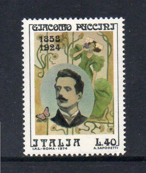 ITALY MNH 1974 SG1410 50TH DEATH ANV OF GIACOMO PUCCINI