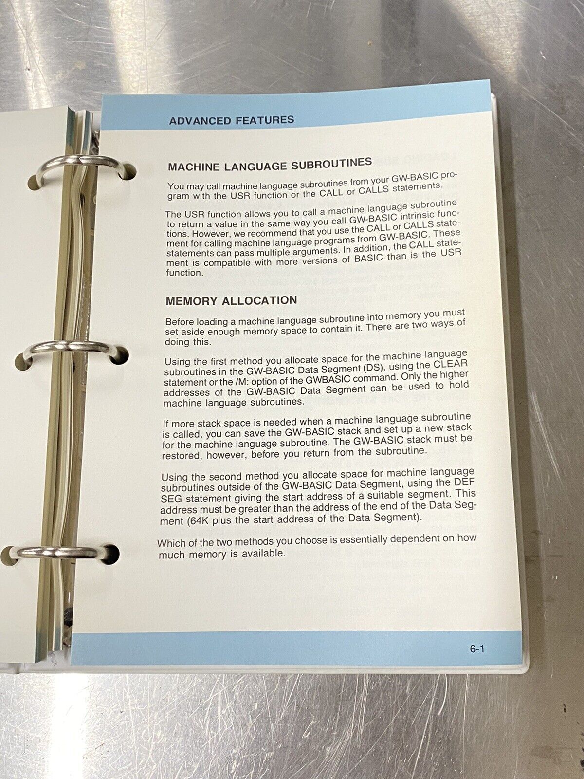 Olivetti MS GW-basic Interpreter Under MS-DOS - Users Guide / Manual