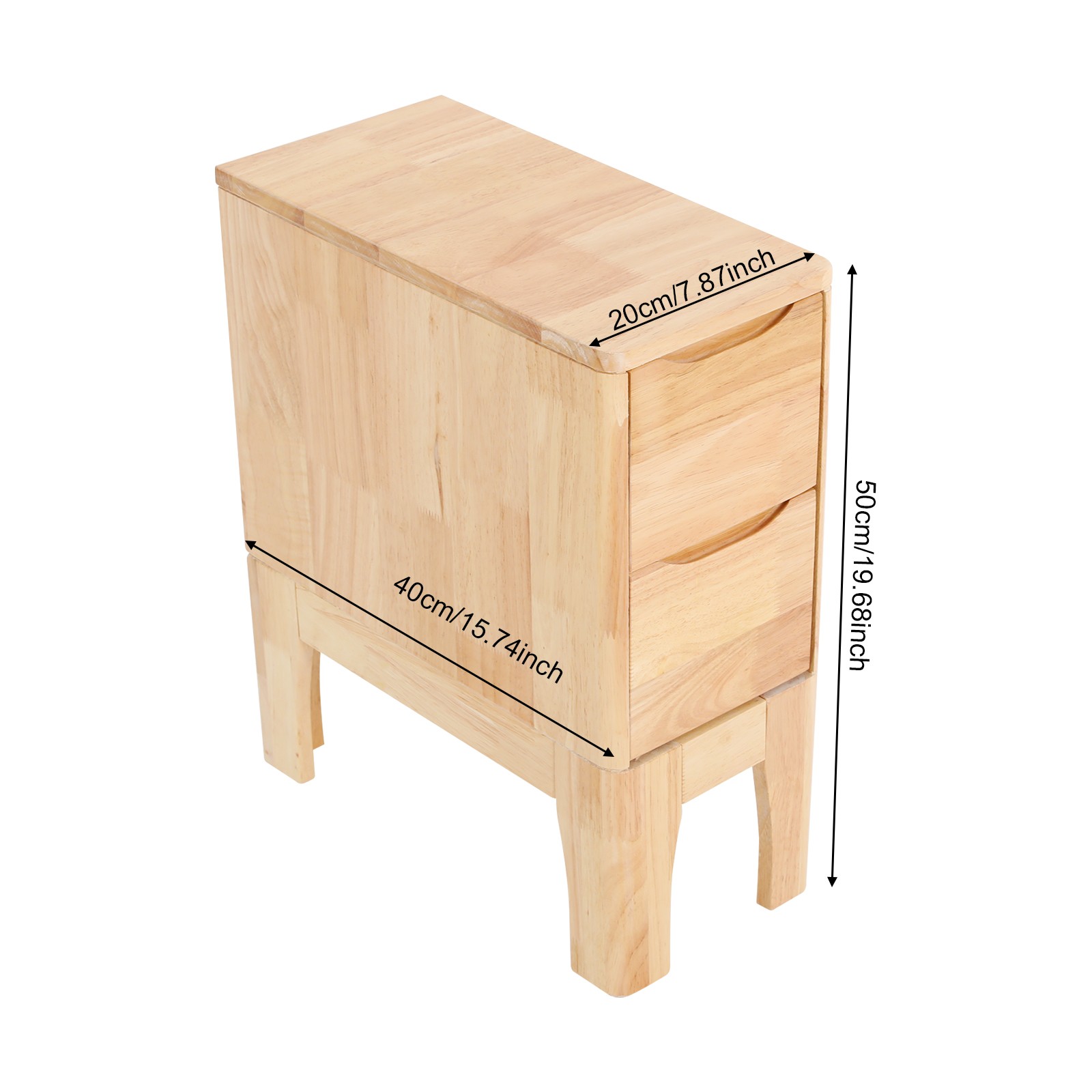 Wood Bedside Table, Sofa Side Table, Bedside Table with Drawers Bedside Table