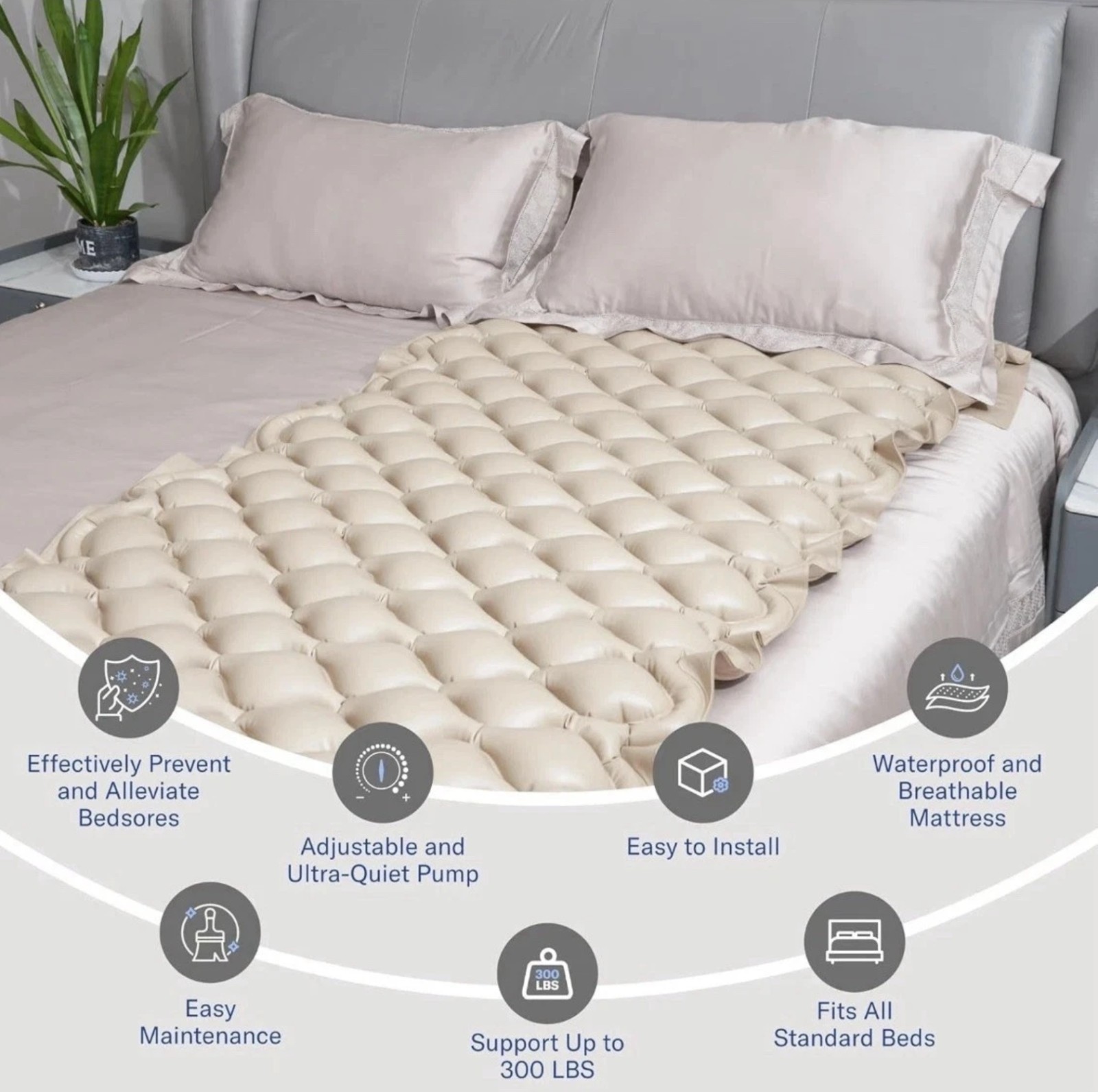 ALCEDO Static Mode Alternating Pressure Mattress System Sores & Ulcer Prevention
