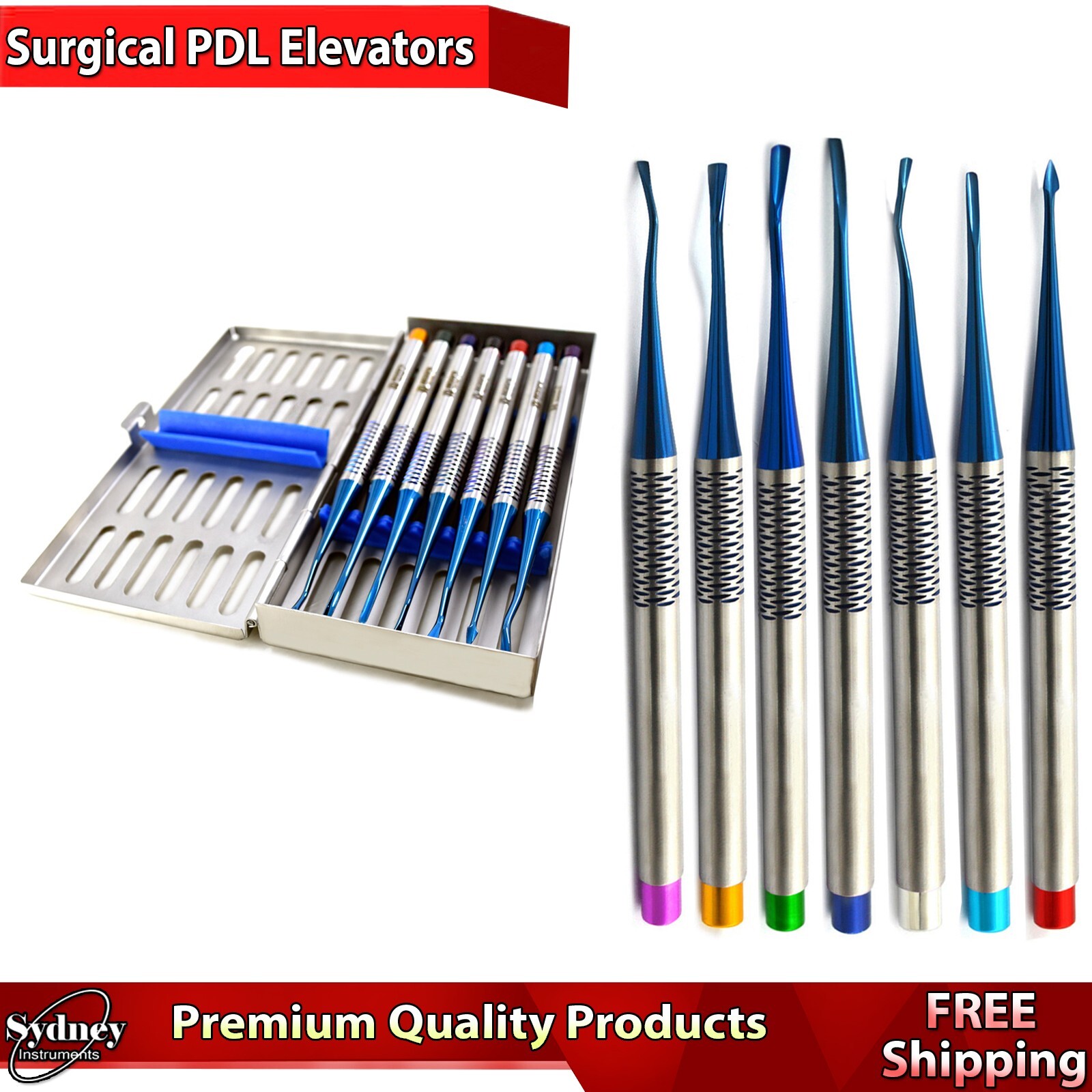 PDL Luxating Elevator Distal Micro Serrated Extraction Luxation Root Elevators