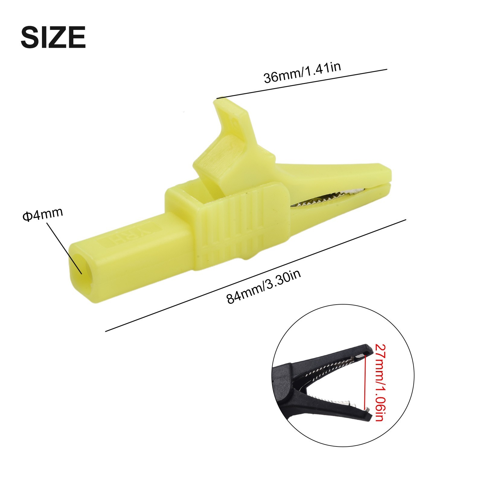 5PCS Copper Crocodile Clips with 1000V32A Rating Perfect for Multimeter Testing