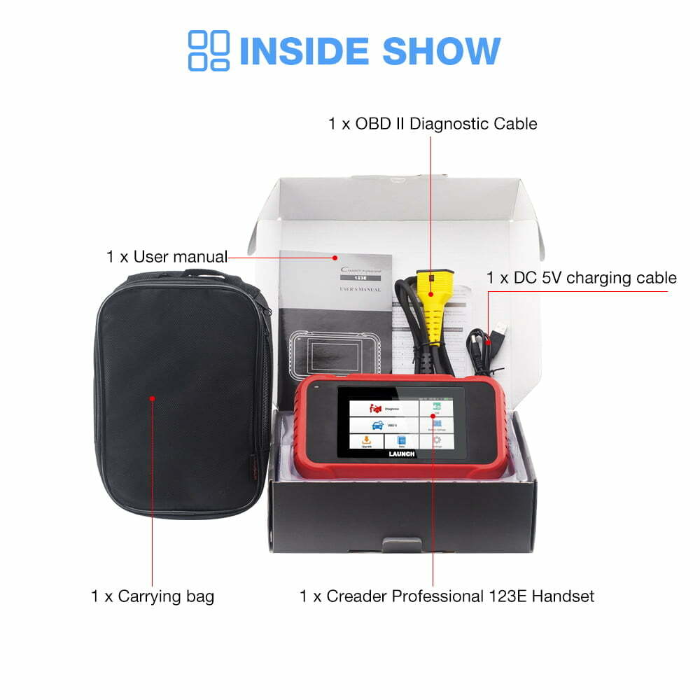 LAUNCH CRP123E OBD2 Diagnostic Tool Scanner Code Reader Check Engine ABS SRS AT