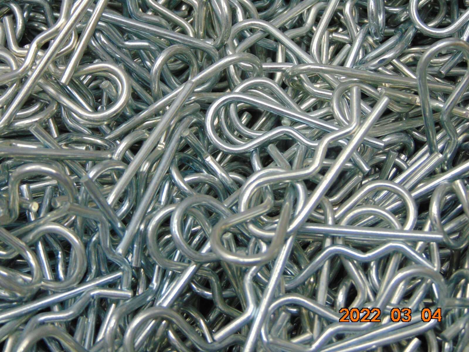 LOT OF 10 Trailer Hitch Clips for 1/2 or 5/8-Inch Pins STEEL/ZINC (1-5/8" LONG)