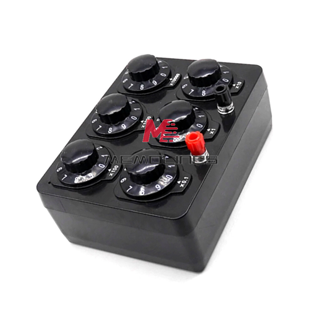 0-99999Ohm Simple Resistance Box 6knobs Resistor Electricity Teaching Instrument