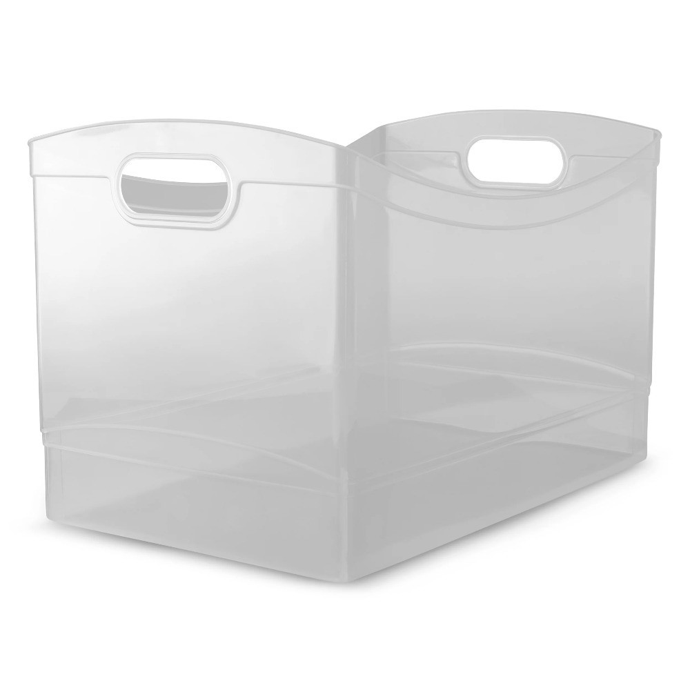 3-Pack Clear Utility Storage Organizer Bins 5 x 15 Inch
