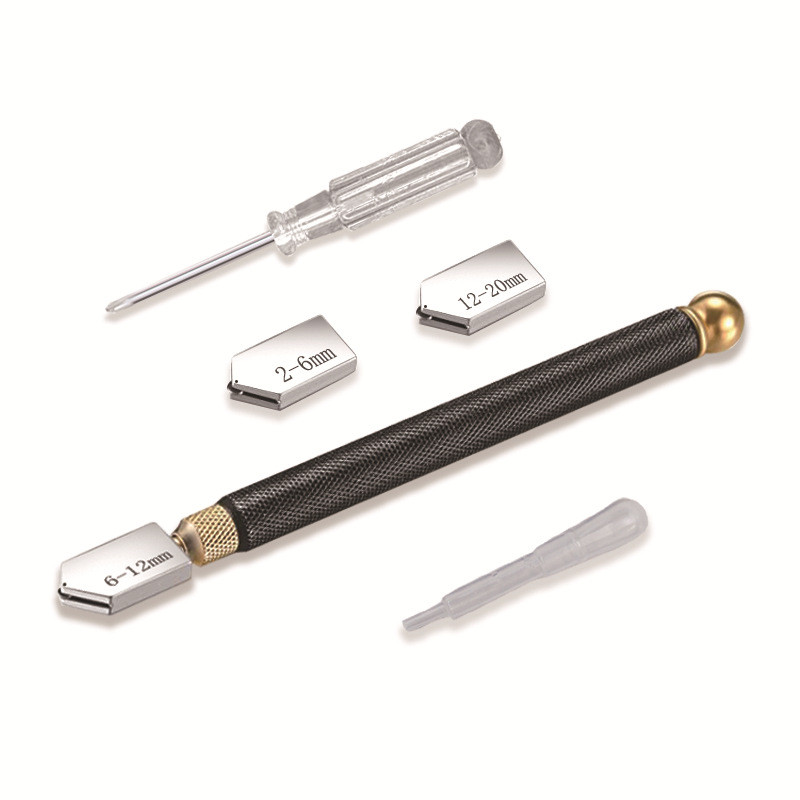 Professional Straight Head Oil Glass Cutter Tile Cutting Tool Kit