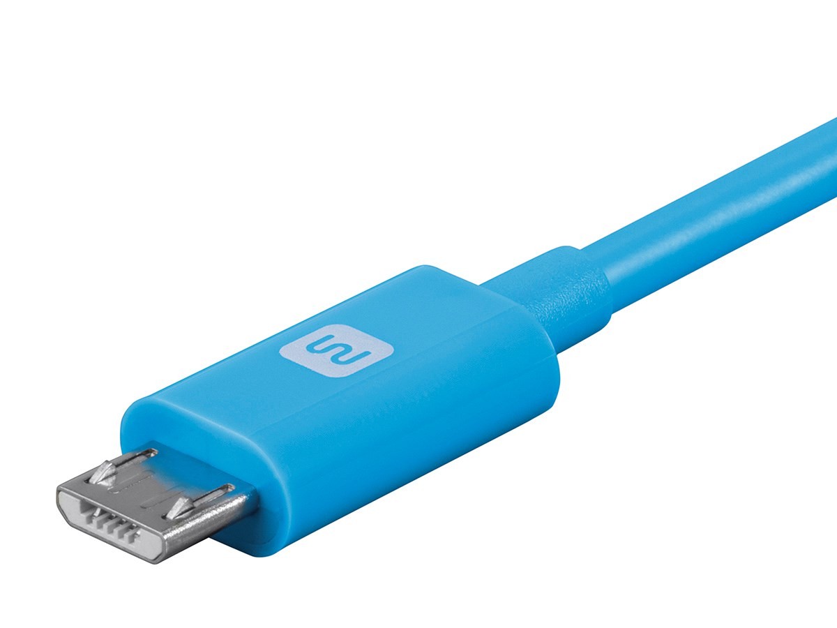 Monoprice Select Series USB A to Micro B Charge & Sync Cable 6ft Blue