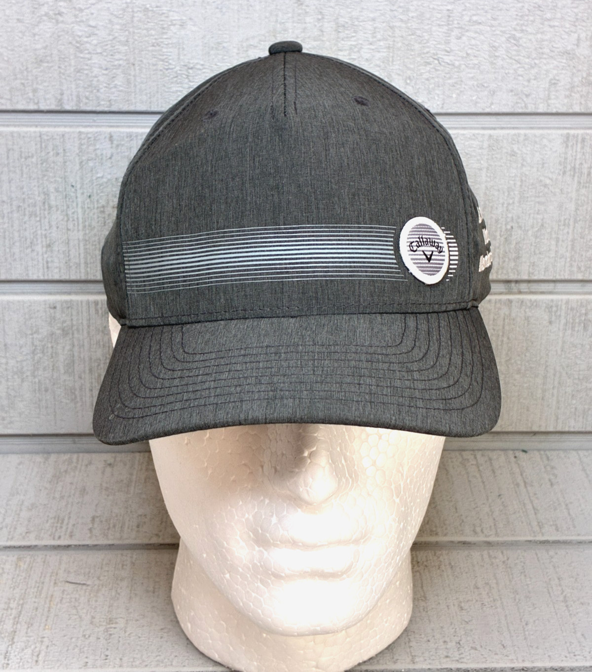 CALLAWAY Golf Cap Hat CA#55666 ~ Polyester/Spandex ~ Grey ~ Adjustable Snapback