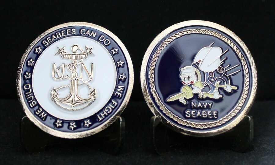 UNITED STATES NAVY SEEBEES CHALLENGE COIN US MILITARY COLLECTIBLE COINS NEW
