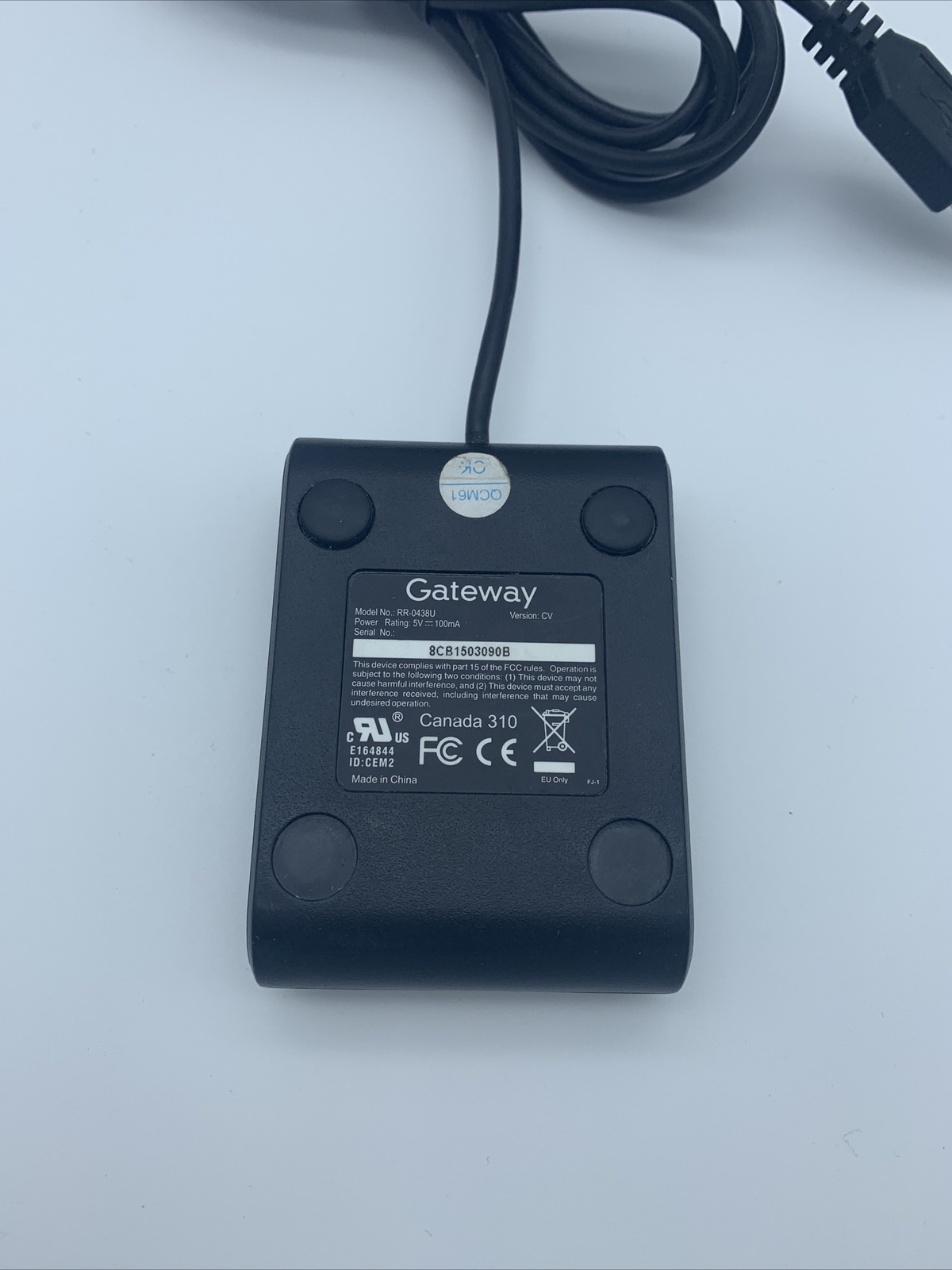 Gateway RR-0438U USB Infrared Receiver