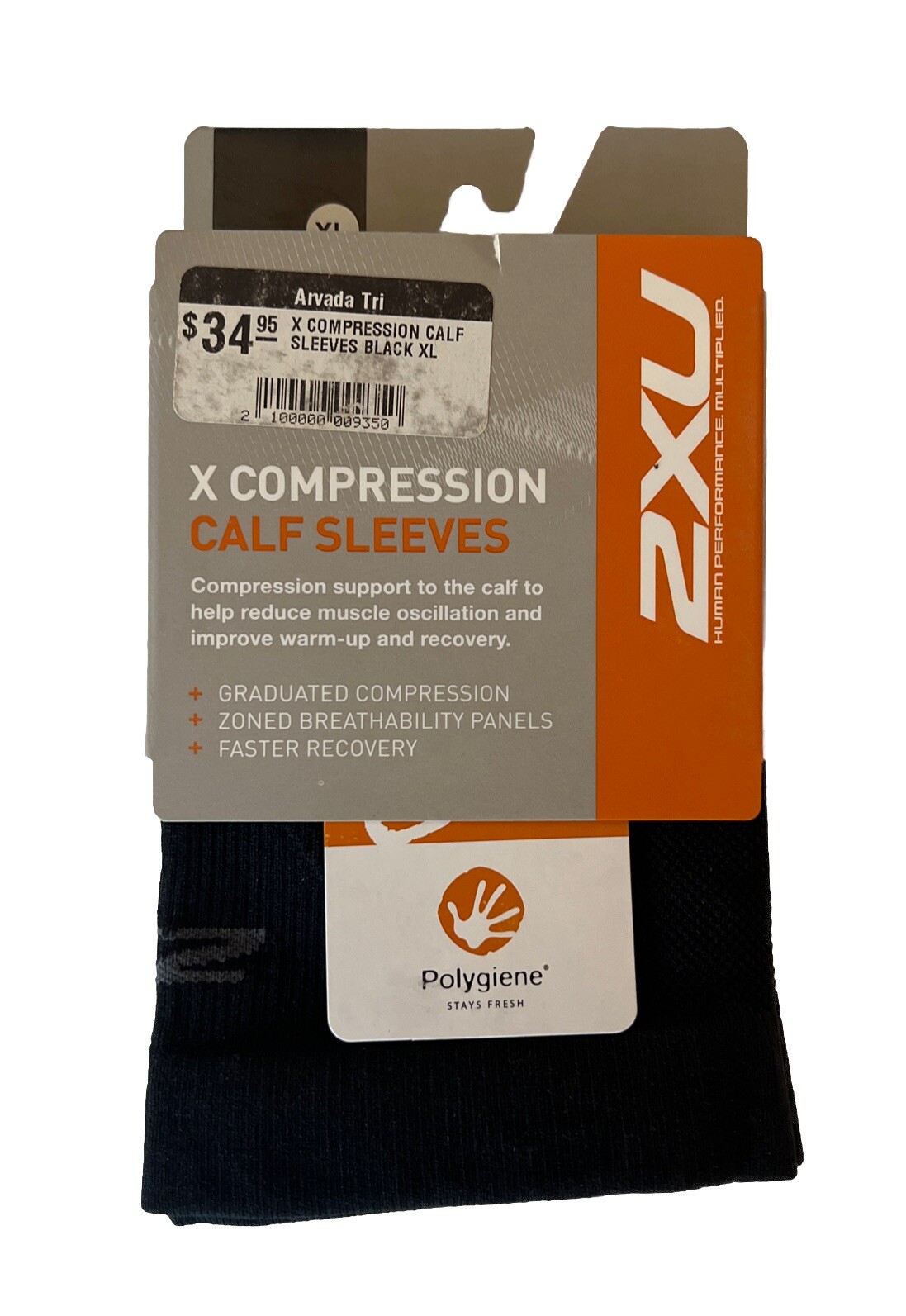 2XU Unisex X Compression Calf Sleeves