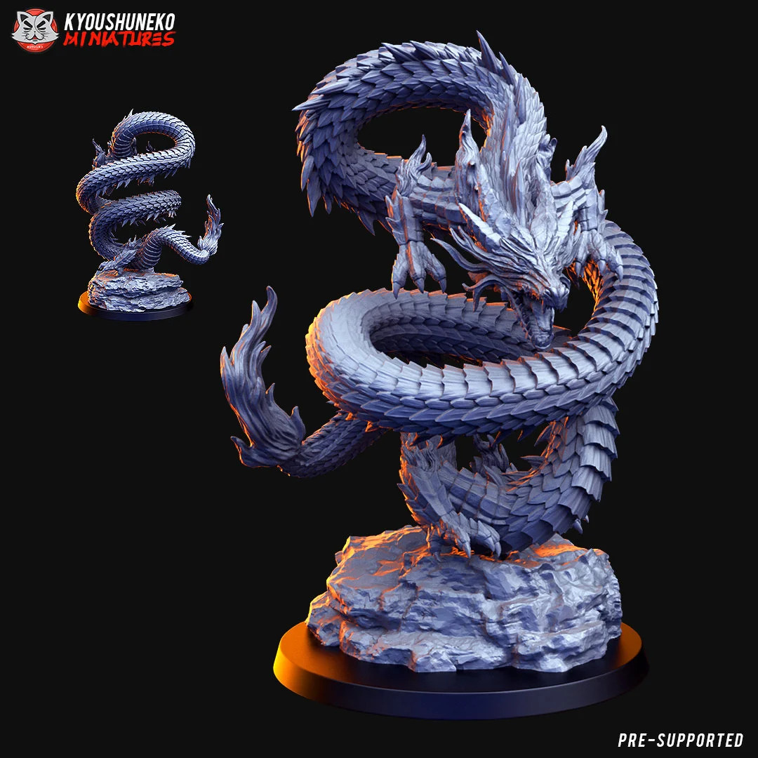 Mizuchi Water Dragon - 15-50mm Nippon - Resin Tabletop Miniature