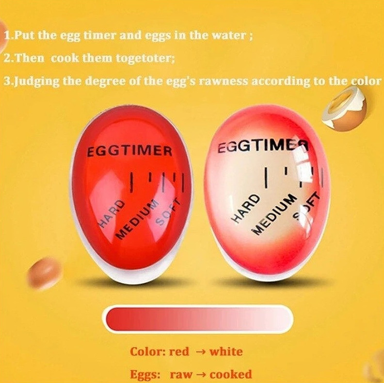 1 pc Egg Timer & Doneness Indicator for Perfect Boiled Eggs