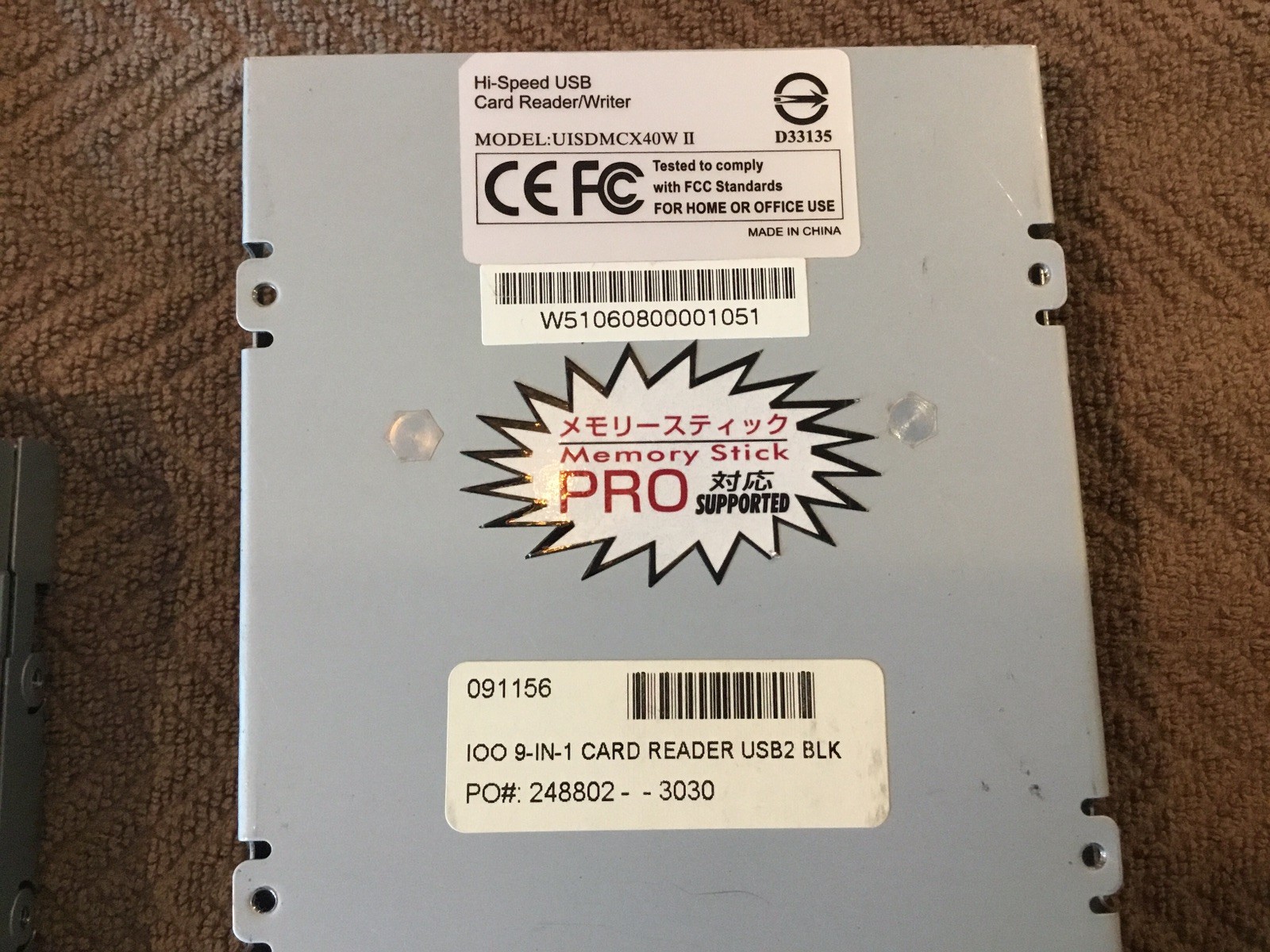 Sony 3.5” Floppy; Iomega ATAPI Zip 250, Internal Drives W/ Bracket &card Reader