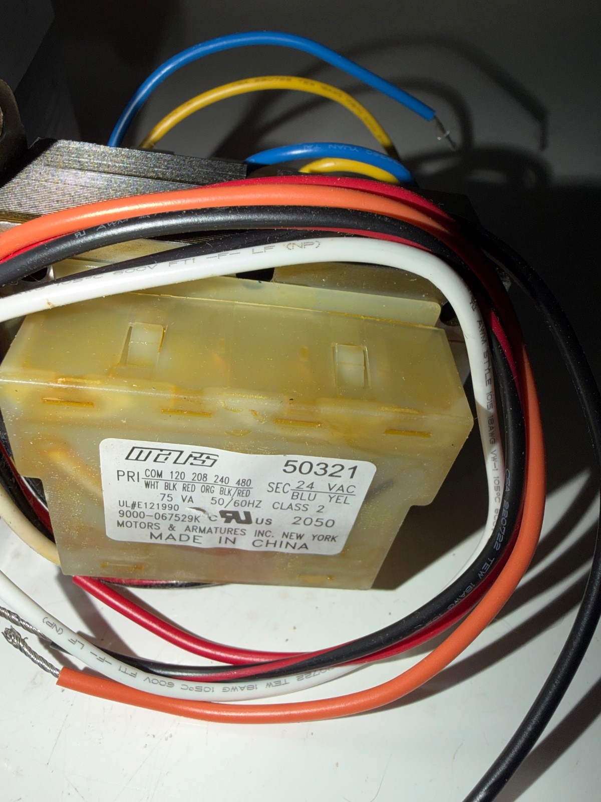 NEW OPEN BOX MARS 50321 75VA CONTROL TRANSFORMER